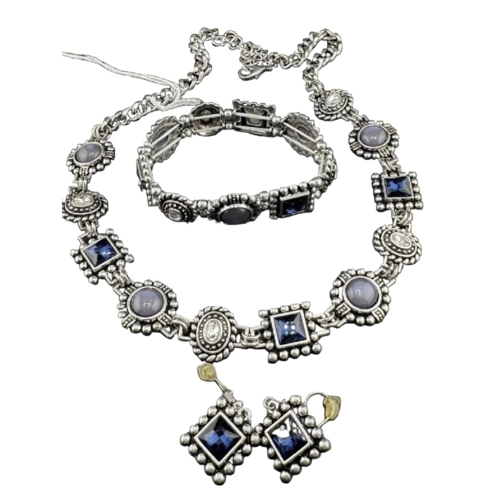 DESIGNER CANYON SKY SOUTHWEST NECKLACE PARURE SET Necklace Bracelet Earrings